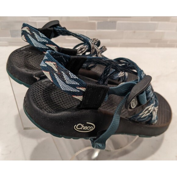 Women's Chaco ZX/2 Classic Sandals - Angular Teal/Black/White Strappy Outdoor 6 - Picture 7 of 9